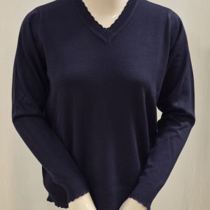 V-ringad pullover Marinblå