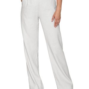 Linnebyxor white