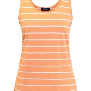 Randigt linne Orange