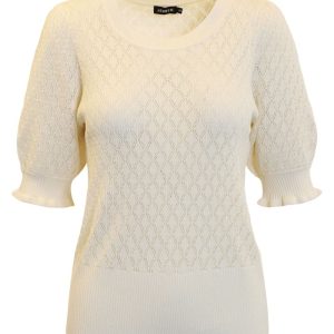Pullover kort ärm Offwhite