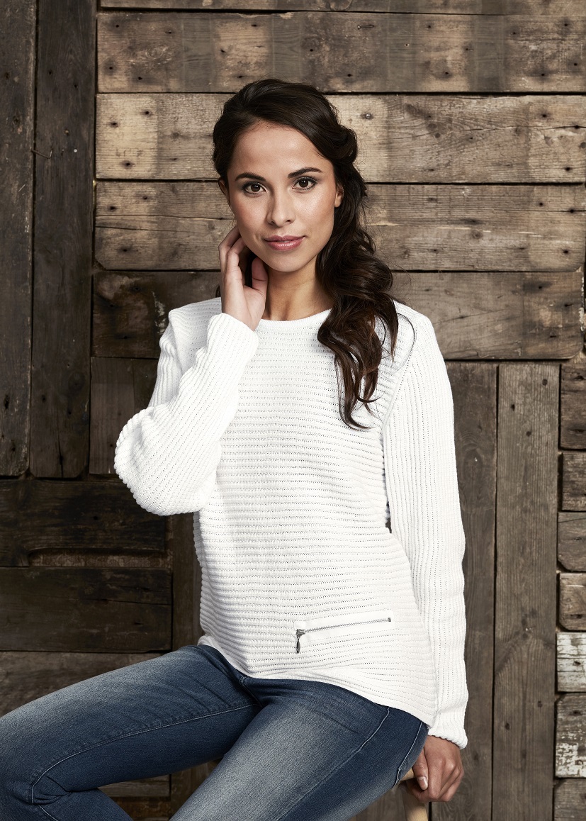 Jumper organic cotton white