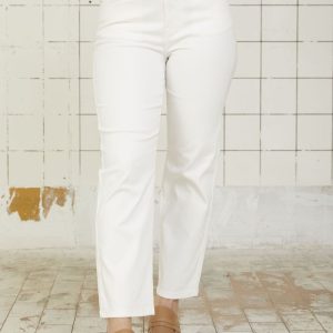 Isay 7/8 straight pants Bruten vit