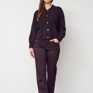 Isay Long Straight Pant Vinröd