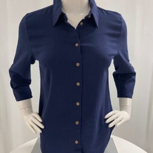 Linneskjorta 3/4 ärm Navy