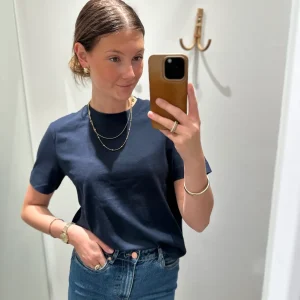 SELECTED FEMME - ESSENTIAL SS BOXY TEE - DARK SAPPHIRE