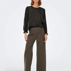 JDY - GEGGO NEW LONG PANT - CHOCOLATE BROWN