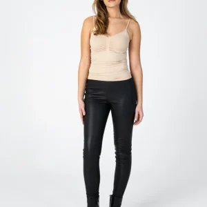 LEATHER LEGGINGS - MYNTE FIT - Black