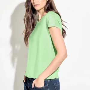 Cecil - Limegrön t-shirt med resårfåll