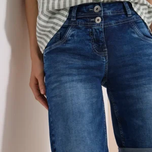 Cecil - Mellanblå jeansshorts Scarlett