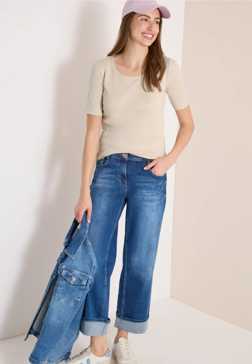 Cecil - Beige t-shirt eko bomull - Bild 6