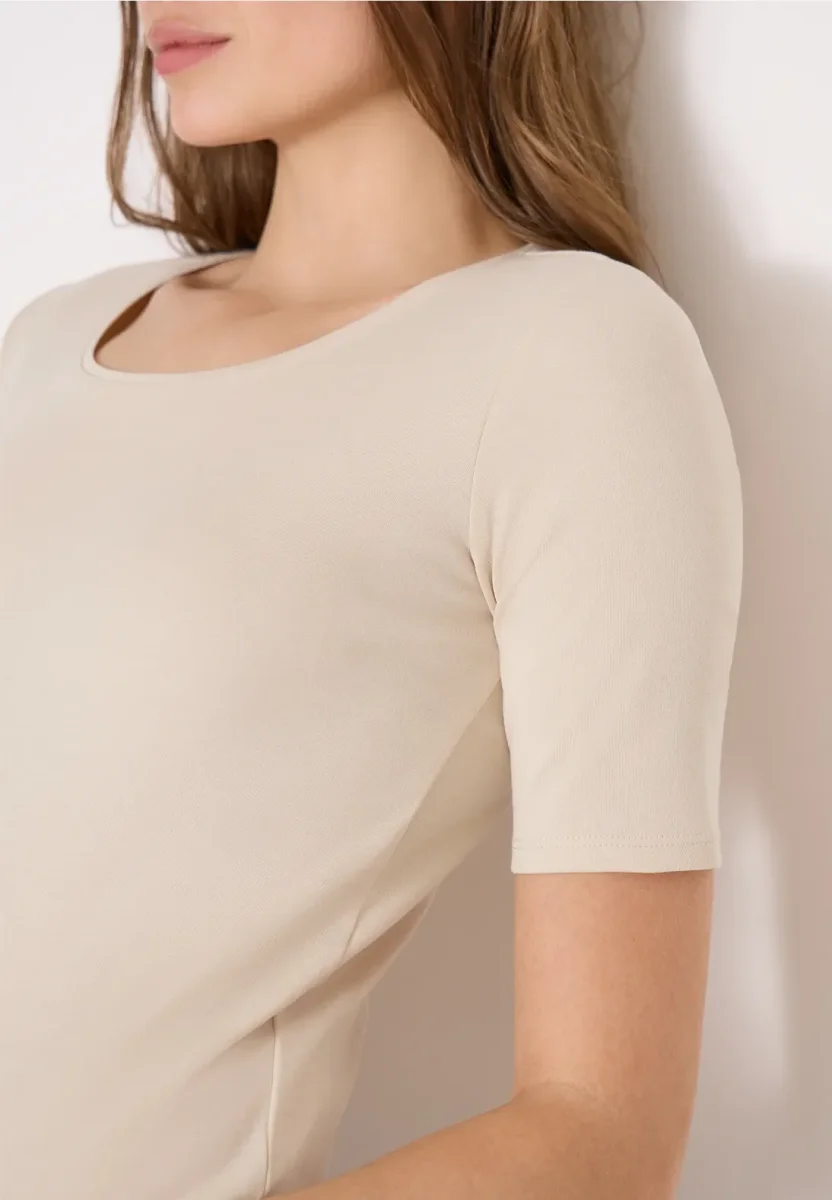 Cecil - Beige t-shirt eko bomull - Bild 2