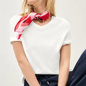 Cecil - Off white t-shirt eko bomull