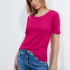 Cecil - Cerise t-shirt eko bomull