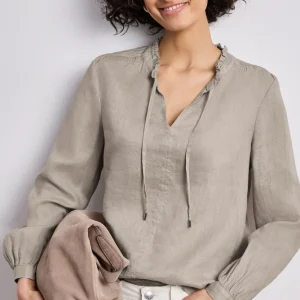 Street One - Beige blus i linne